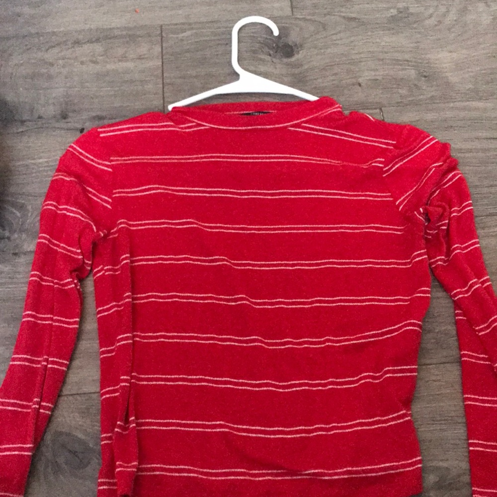 Tilly’s Girls Red Striped Long Sleeve Tee